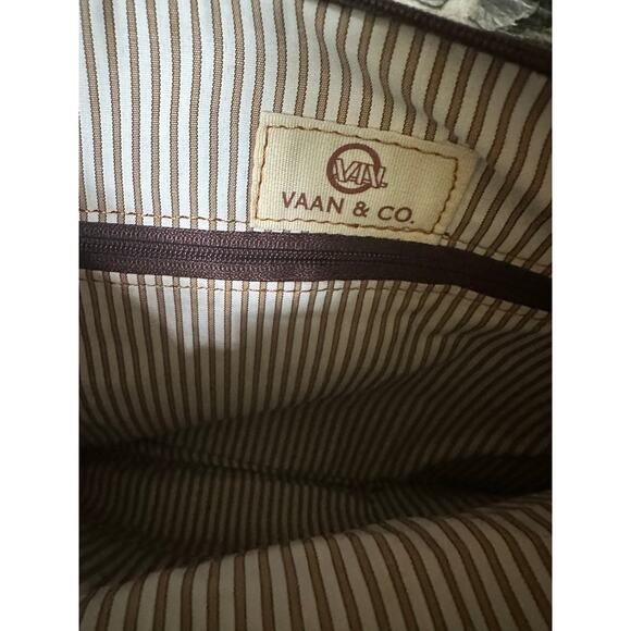 Vaan & Co. Recycled Leather Snakeskin Brown Black RDIF Patchwork NWT Crossbody - Picture 4 of 7